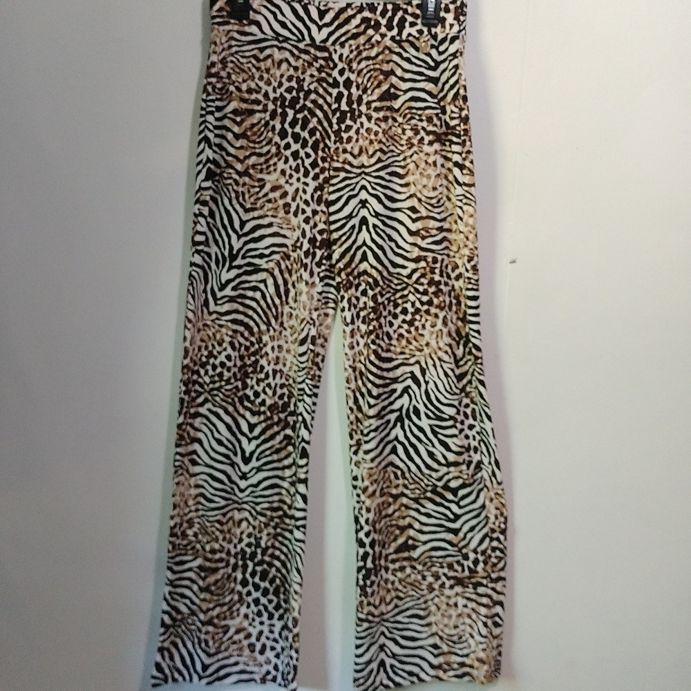 Anne Klein animal print relax fit pants size S - Picture 4 of 16